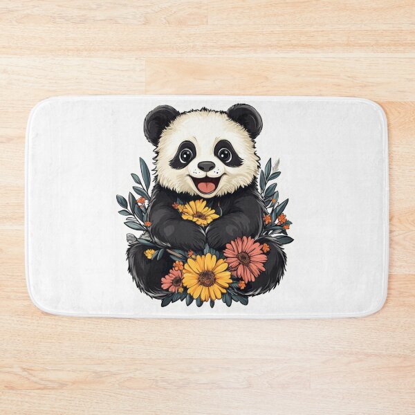 Item preview, Panda and Flowers designed and sold by NicolasGlowArt.