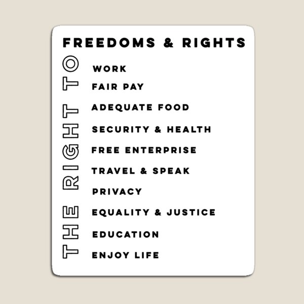 Item preview, Our Freedoms and Rights designed and sold by DreamingBeetle.