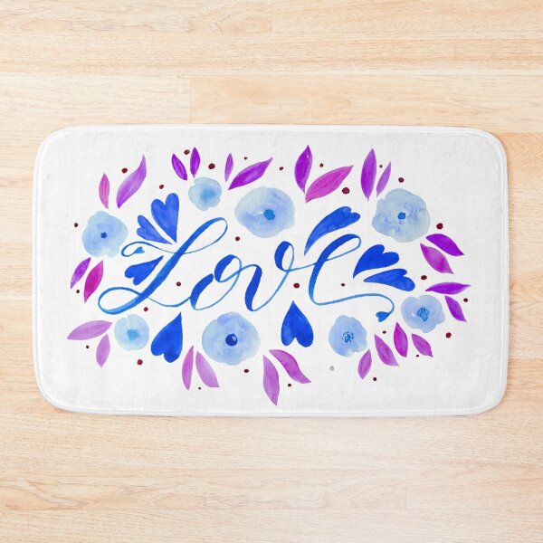 Item preview, Love and flowers - purple and blue designed and sold by wackapacka.