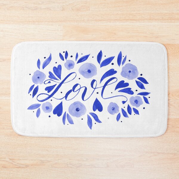 Item preview, Love and flowers - electric blue designed and sold by wackapacka.