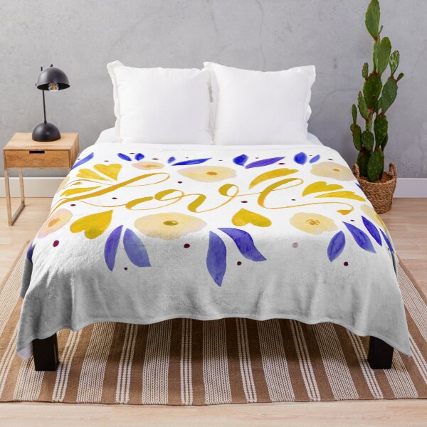 Item preview, Love and flowers - yellow and purple designed and sold by wackapacka.