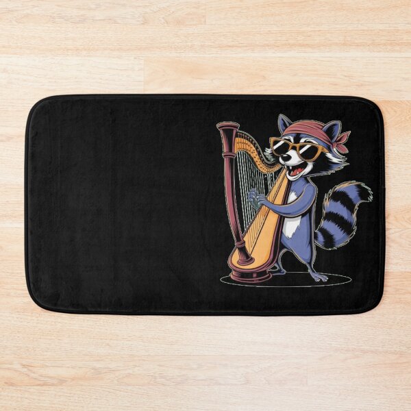 Item preview, Crazy raccoon playing harp designed and sold by A-Szczesniak.