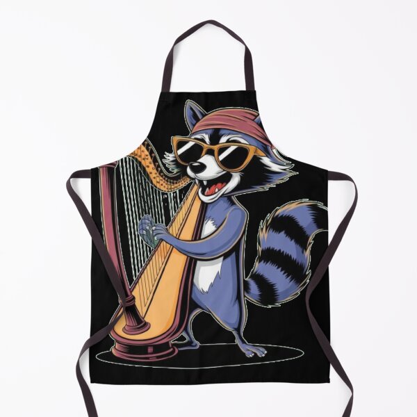 Item preview, Crazy raccoon playing harp designed and sold by A-Szczesniak.