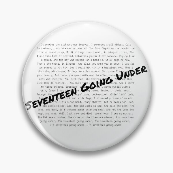Item preview, Sam Fender Seventeen Going Under Lyrics designed and sold by GinnsSales.