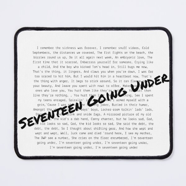 Item preview, Sam Fender Seventeen Going Under Lyrics designed and sold by GinnsSales.