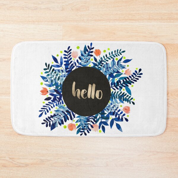 Item preview, Hello flowers and branches - blue and orange designed and sold by wackapacka.