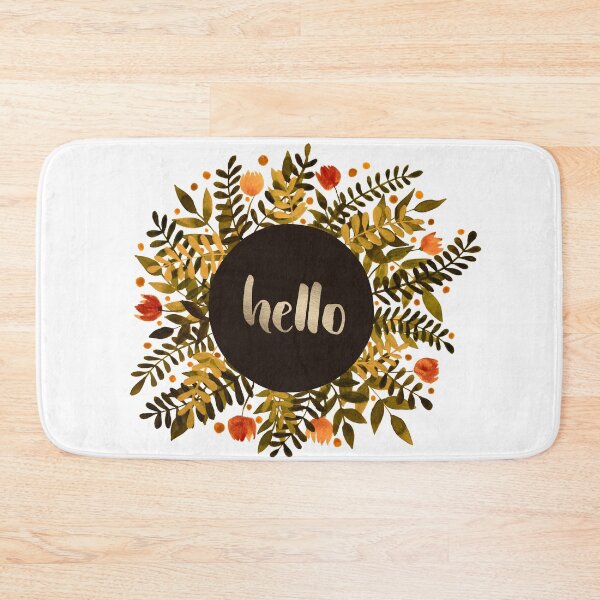 Item preview, Hello flowers and branches - sap green and ochre designed and sold by wackapacka.