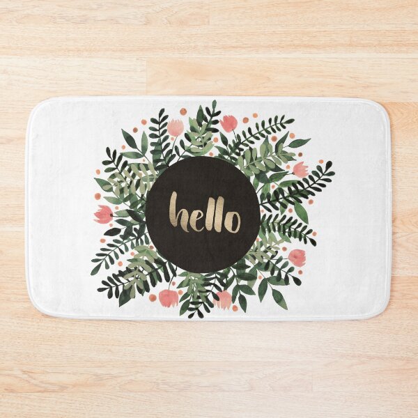 Item preview, Hello flowers and branches - sap green and pink designed and sold by wackapacka.
