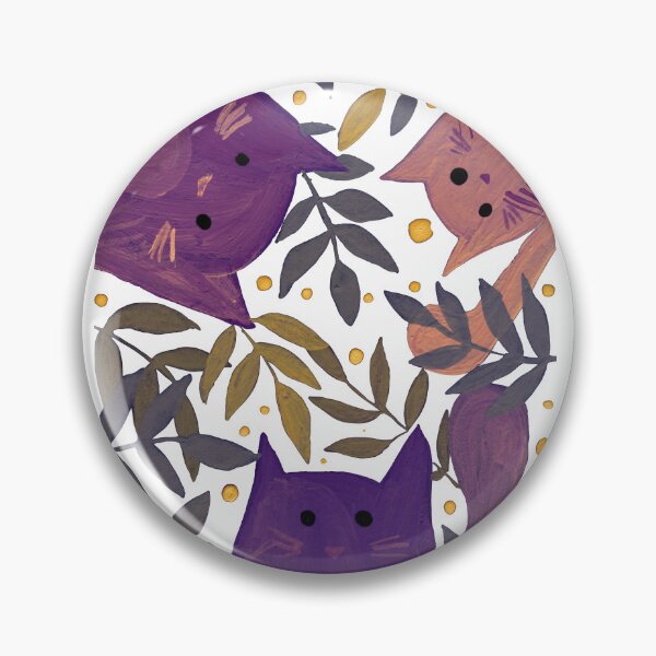 Aperçu de l'œuvre Chats et branches - violet créée et vendue par wackapacka.