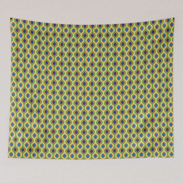 Item preview, Ogee Geometric Pattern - Peacock designed and sold by Daniel Bevis Design.