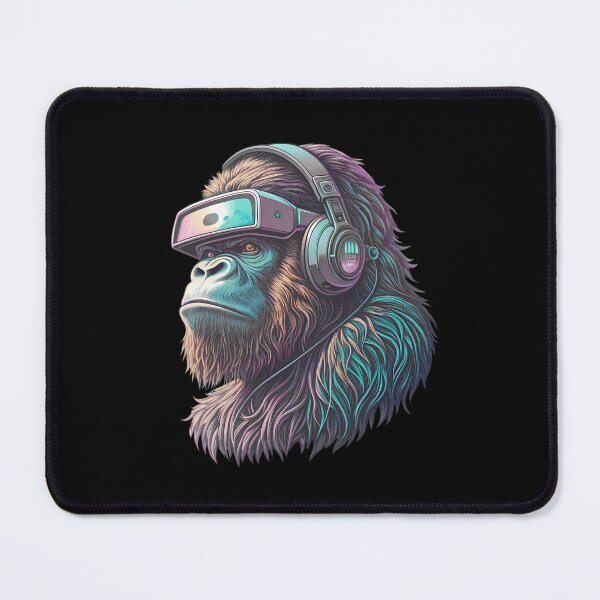Item preview, Cyberpunk Gorilla Gaming with VR Headset designed and sold by JesterKrewArt.