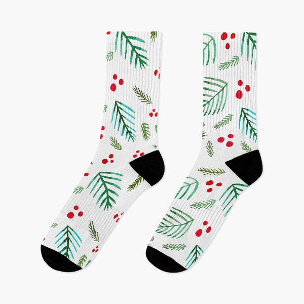 Item preview, Christmas tree branches and berries - green and red designed and sold by wackapacka.