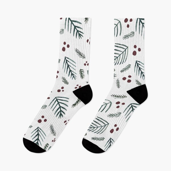 Item preview, Christmas tree branches and berries - teal and burgundy designed and sold by wackapacka.