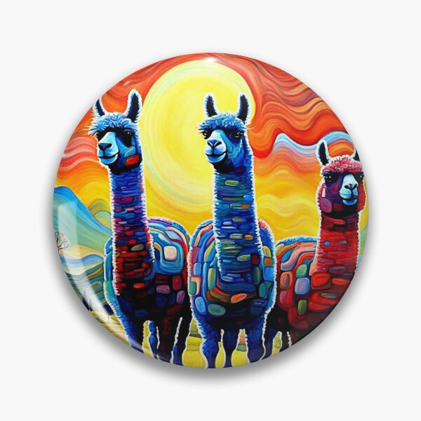 Item preview, Llamas in the meadow designed and sold by George Hutton Hunter.