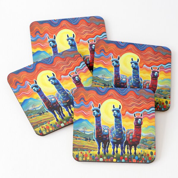 Item preview, Llamas in the meadow designed and sold by George Hutton Hunter.