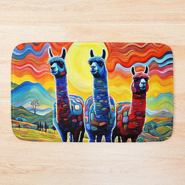 Item preview, Llamas in the meadow designed and sold by George Hutton Hunter.