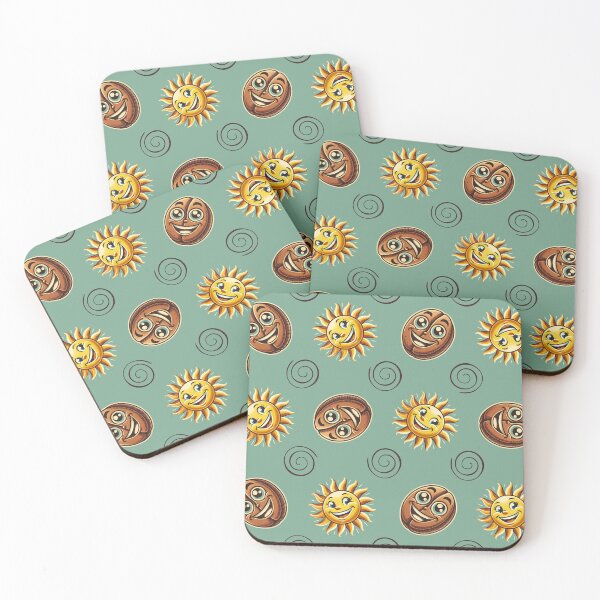 Item preview, Taza y obsequios con diseño retro de sol y granos de café: estilo de dibujos animados de los años 50 designed and sold by RoseoftheWild.