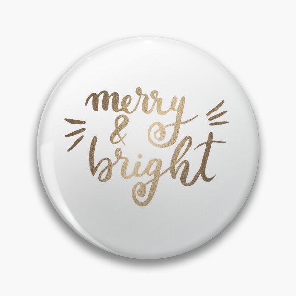 Item preview, Merry and bright Christmas - gold designed and sold by wackapacka.