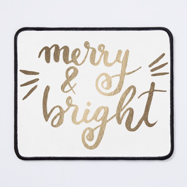 Item preview, Merry and bright Christmas - gold designed and sold by wackapacka.