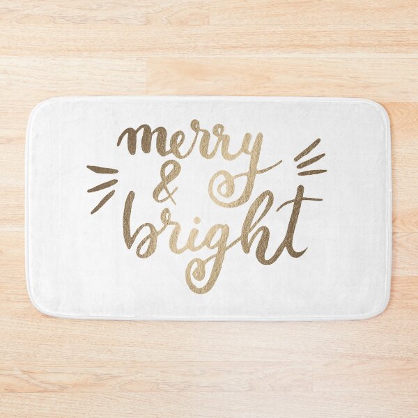 Item preview, Merry and bright Christmas - gold designed and sold by wackapacka.