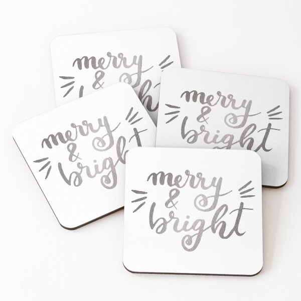Item preview, Merry and bright Christmas - silver designed and sold by wackapacka.