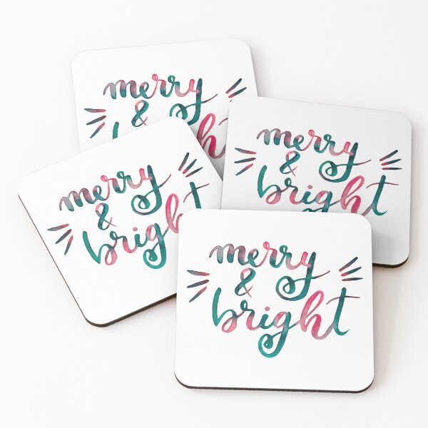 Item preview, Merry and bright Christmas -  pink and green designed and sold by wackapacka.