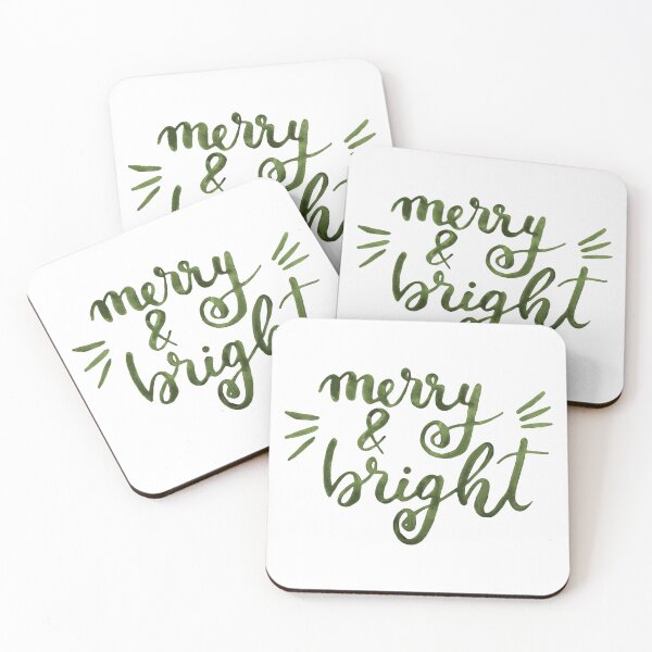 Item preview, Merry and bright Christmas -  green designed and sold by wackapacka.