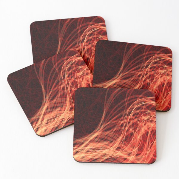 Item preview, Linear Flow3 Orange Red designed and sold by SirkDesignsLtd.