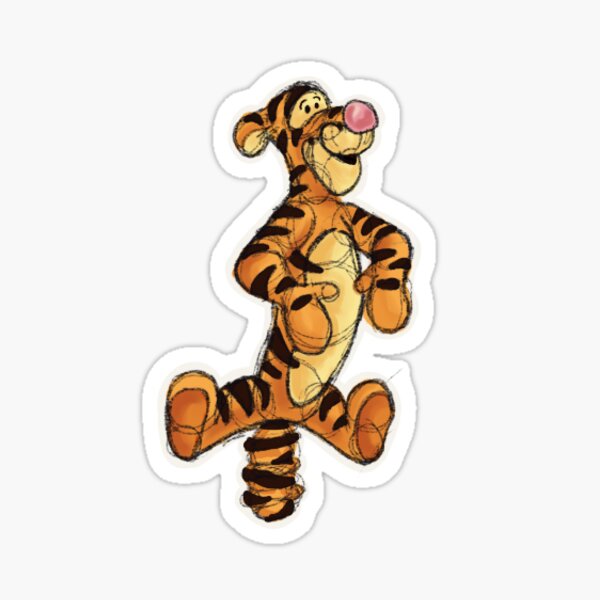 Vista previa del artículo con la obra «Tigger rebotando», diseñado y vendido por Designs by Liv Gray.