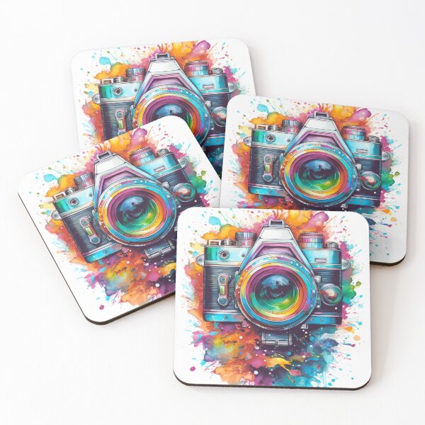 Item preview, Timeless Lens: A Vibrant Watercolor Tribute to Vintage Photography designed and sold by drawbey.