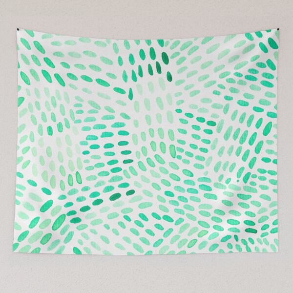 Aperçu de l'œuvre Lignes pointillées aquarelles - vert menthe créée et vendue par wackapacka.