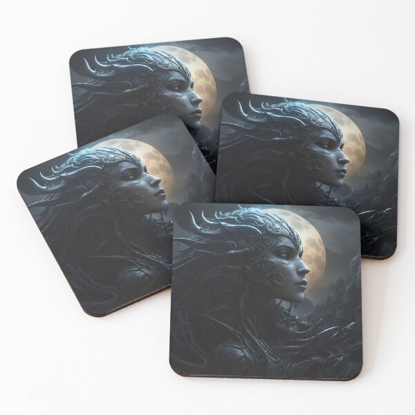 Item preview,  Mystic Moon Warrior Dark Fantasy Art designed and sold by Abdu  Innovations.