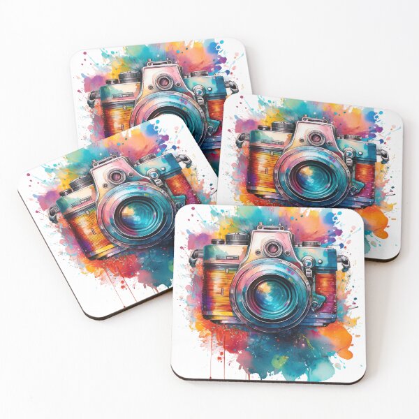 Item preview, Timeless Lens: A Vibrant Watercolor Tribute to Vintage Photography designed and sold by drawbey.