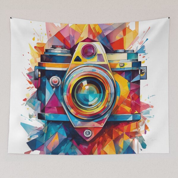 Item preview, Timeless Lens: A Vibrant Watercolor Tribute to Vintage Photography designed and sold by drawbey.