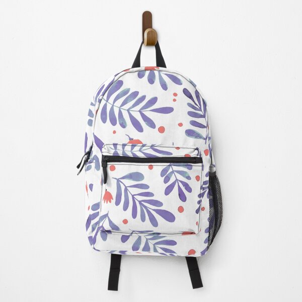 Item preview, Watercolor branches and flowers - purple and coral designed and sold by wackapacka.