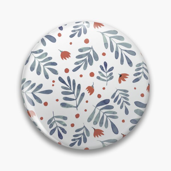 Item preview, Watercolor branches and flowers - grey and orange designed and sold by wackapacka.