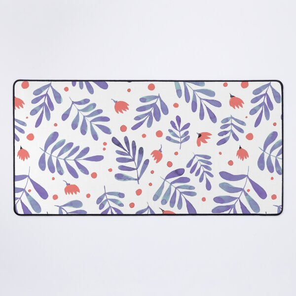 Item preview, Watercolor branches and flowers - purple and coral designed and sold by wackapacka.
