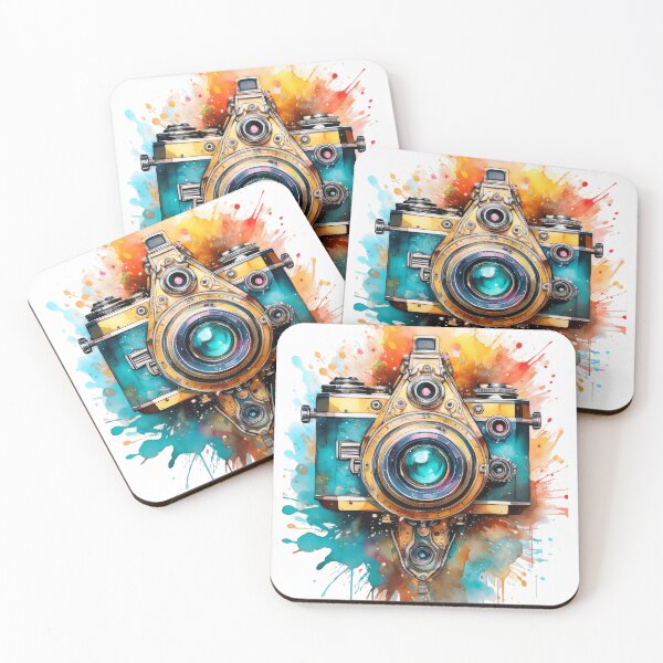 Item preview, Timeless Lens: A Vibrant Watercolor Tribute to Vintage Photography designed and sold by drawbey.