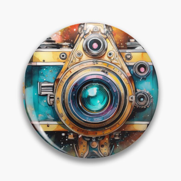 Item preview, Timeless Lens: A Vibrant Watercolor Tribute to Vintage Photography designed and sold by drawbey.