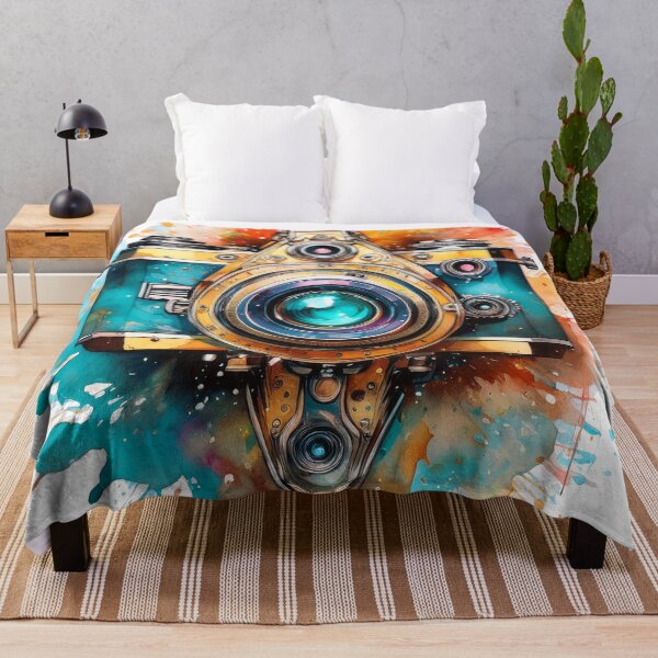 Item preview, Timeless Lens: A Vibrant Watercolor Tribute to Vintage Photography designed and sold by drawbey.