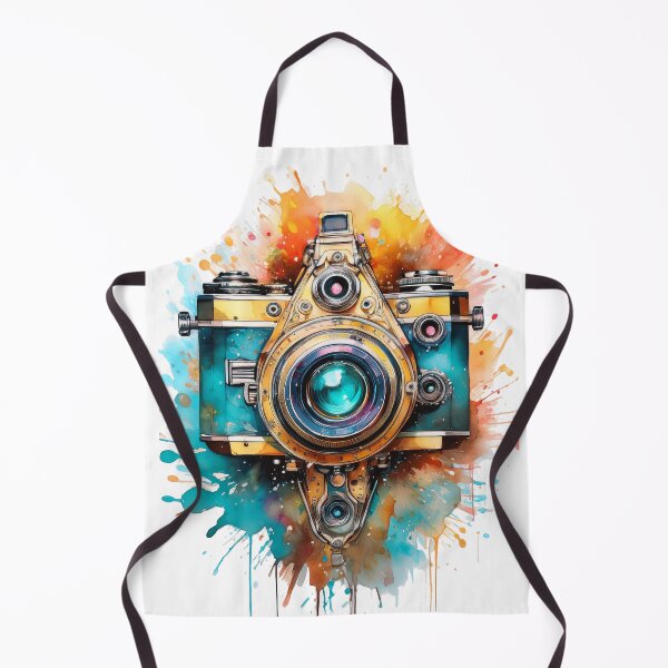 Item preview, Timeless Lens: A Vibrant Watercolor Tribute to Vintage Photography designed and sold by drawbey.