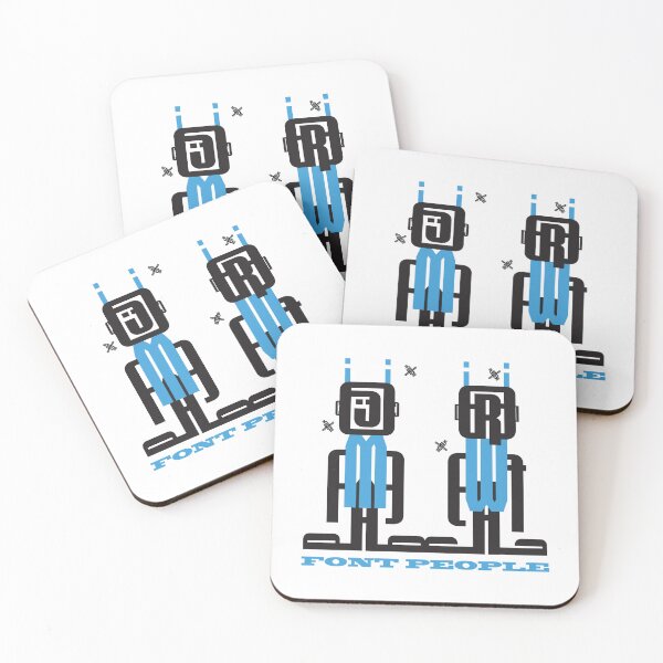 Item preview, Font People: Two Robots at a Party designed and sold by Gopherstown, OR.