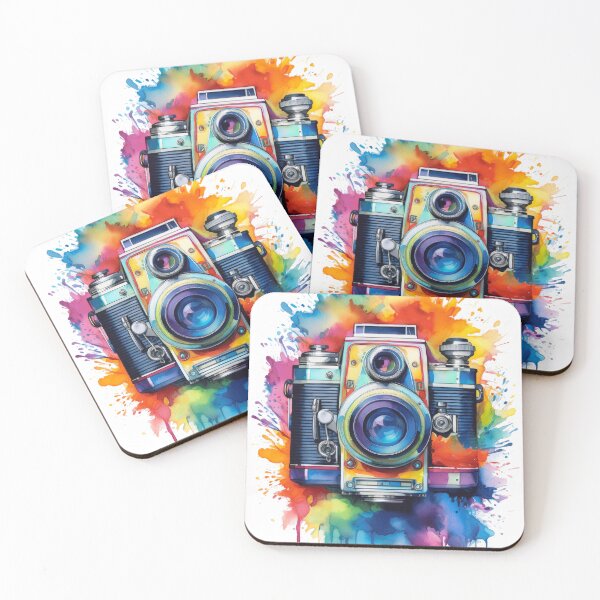 Item preview, Timeless Lens: A Vibrant Watercolor Tribute to Vintage Photography designed and sold by drawbey.