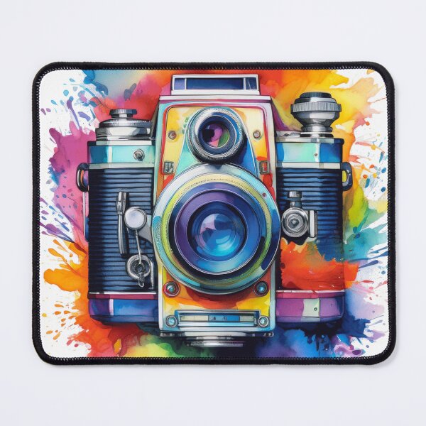 Item preview, Timeless Lens: A Vibrant Watercolor Tribute to Vintage Photography designed and sold by drawbey.