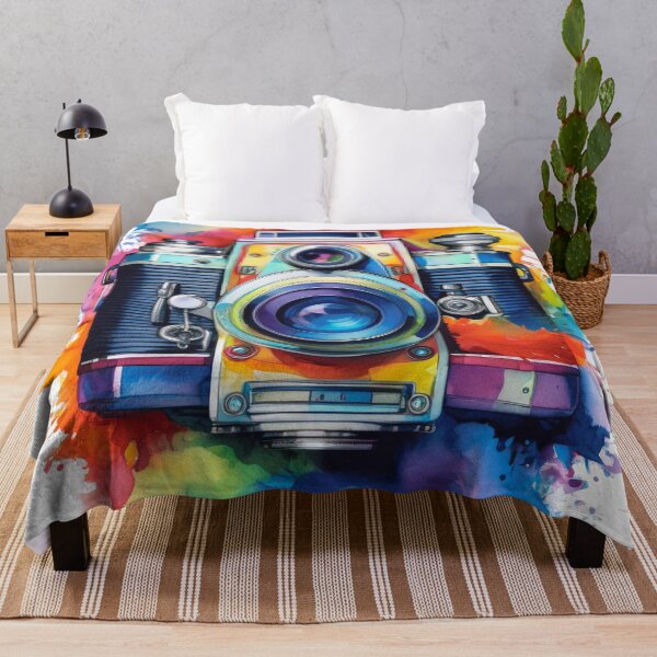 Item preview, Timeless Lens: A Vibrant Watercolor Tribute to Vintage Photography designed and sold by drawbey.