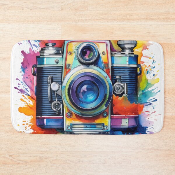 Item preview, Timeless Lens: A Vibrant Watercolor Tribute to Vintage Photography designed and sold by drawbey.
