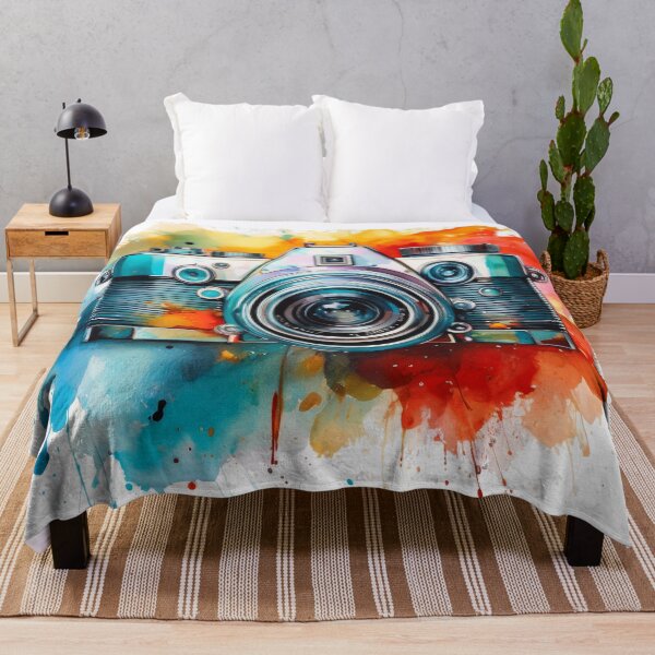 Item preview, Timeless Lens: A Vibrant Watercolor Tribute to Vintage Photography designed and sold by drawbey.