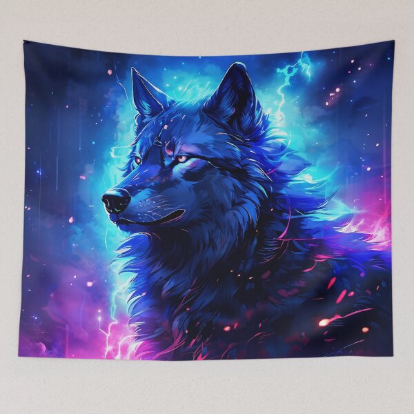 Item preview, Cosmic Neon Wolf Spirit designed and sold by Abdu  Innovations.