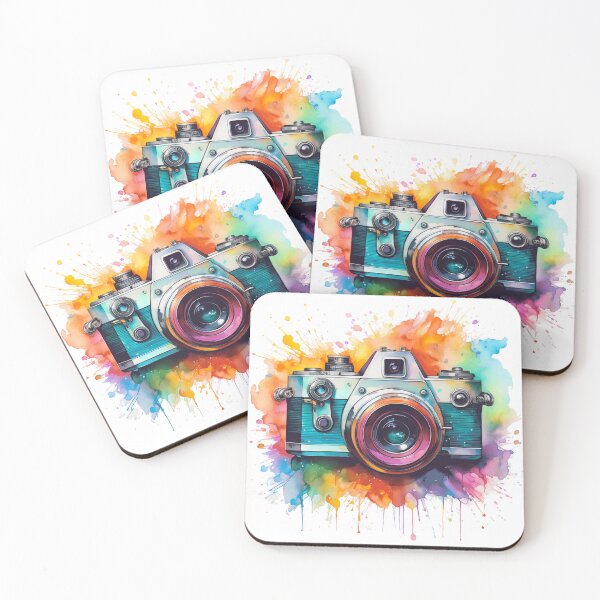 Item preview, Timeless Lens: A Vibrant Watercolor Tribute to Vintage Photography designed and sold by drawbey.