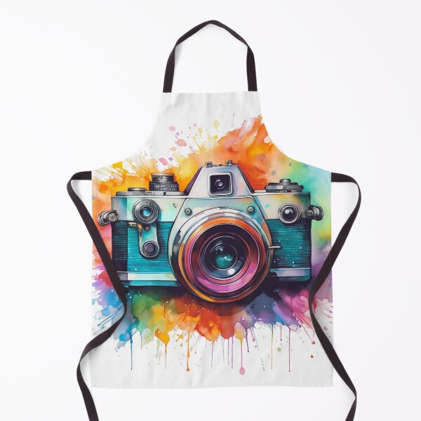 Item preview, Timeless Lens: A Vibrant Watercolor Tribute to Vintage Photography designed and sold by drawbey.